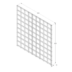 6ft Pine Trellis Panel, Pack Of 3 (W)183cm X (H)183cm -Outdoor Living Sales Store 6ft pine trellis panel pack of 3 w 183cm x h 183cm5013053173367 18bq