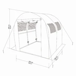 6m² Polytunnel -Outdoor Living Sales Store 6m polytunnel3663602429005 17bq