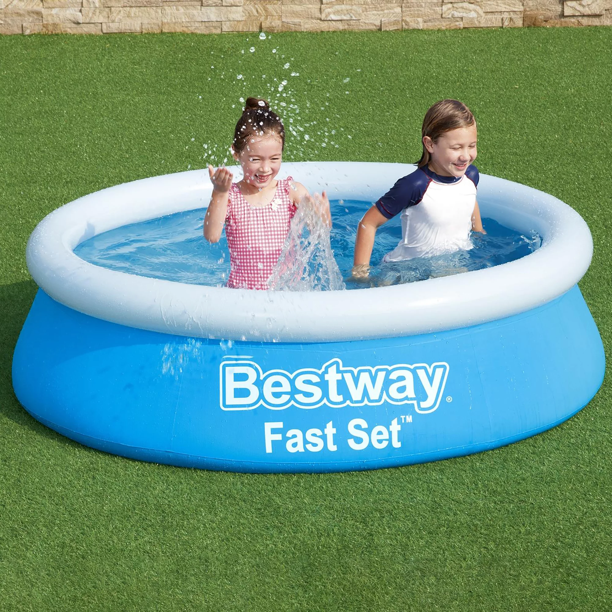 Bestway Fast Set™ Plain ABS Plastic & PVC Family Lounge Pool (W) 1.83m X (L) 1.83m 2 Bestway Fast Set™ Plain ABS Plastic & PVC Family Lounge Pool (W) 1.83m X (L) 1.83m - Image 2