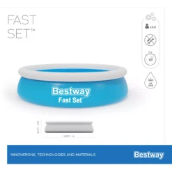 Bestway Fast Set™ Plain ABS Plastic & PVC Family Lounge Pool (W) 1.83m X (L) 1.83m 10 Bestway Fast Set™ Plain ABS Plastic & PVC Family Lounge Pool (W) 1.83m X (L) 1.83m -Outdoor Living Sales Store bestway fast set plain abs plastic pvc family lounge pool w 1 83m x l 1 83m6942138967630 01t