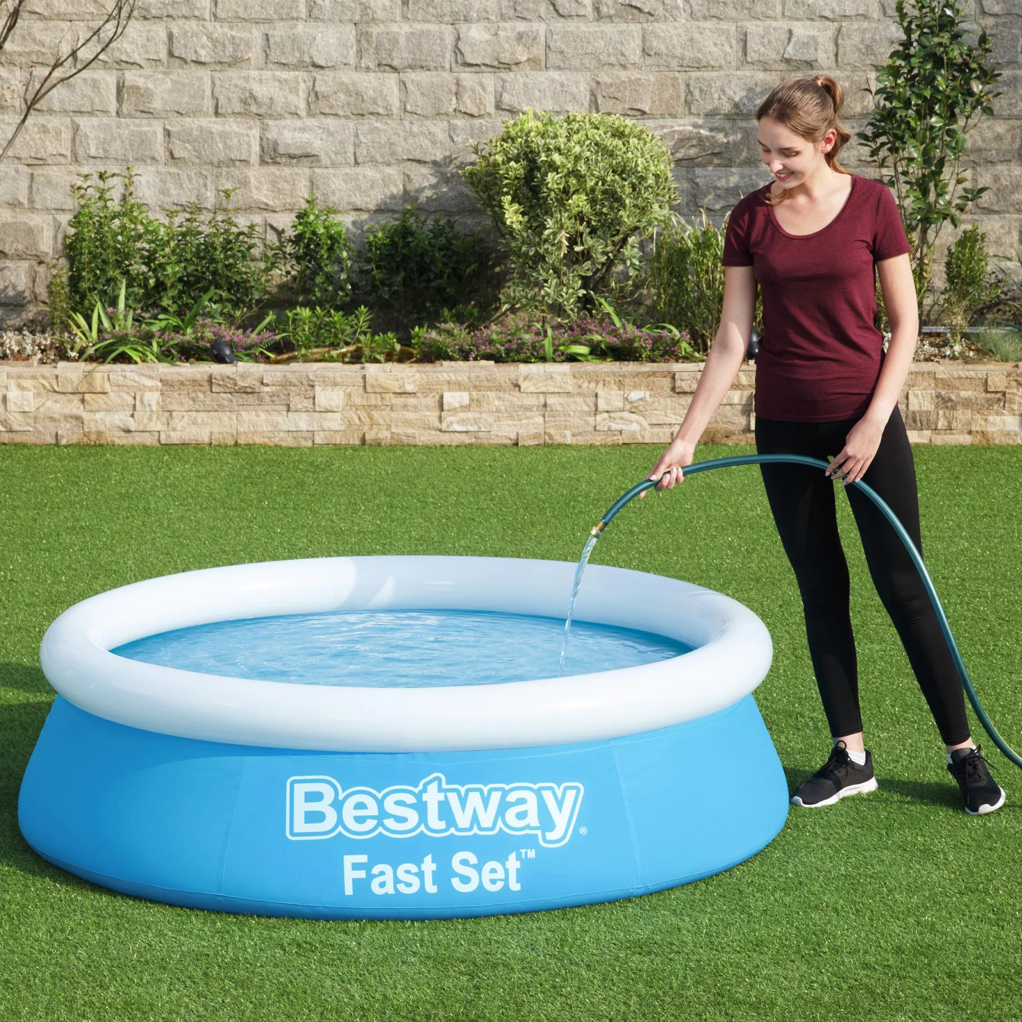 Bestway Fast Set™ Plain ABS Plastic & PVC Family Lounge Pool (W) 1.83m X (L) 1.83m 4 Bestway Fast Set™ Plain ABS Plastic & PVC Family Lounge Pool (W) 1.83m X (L) 1.83m - Image 4