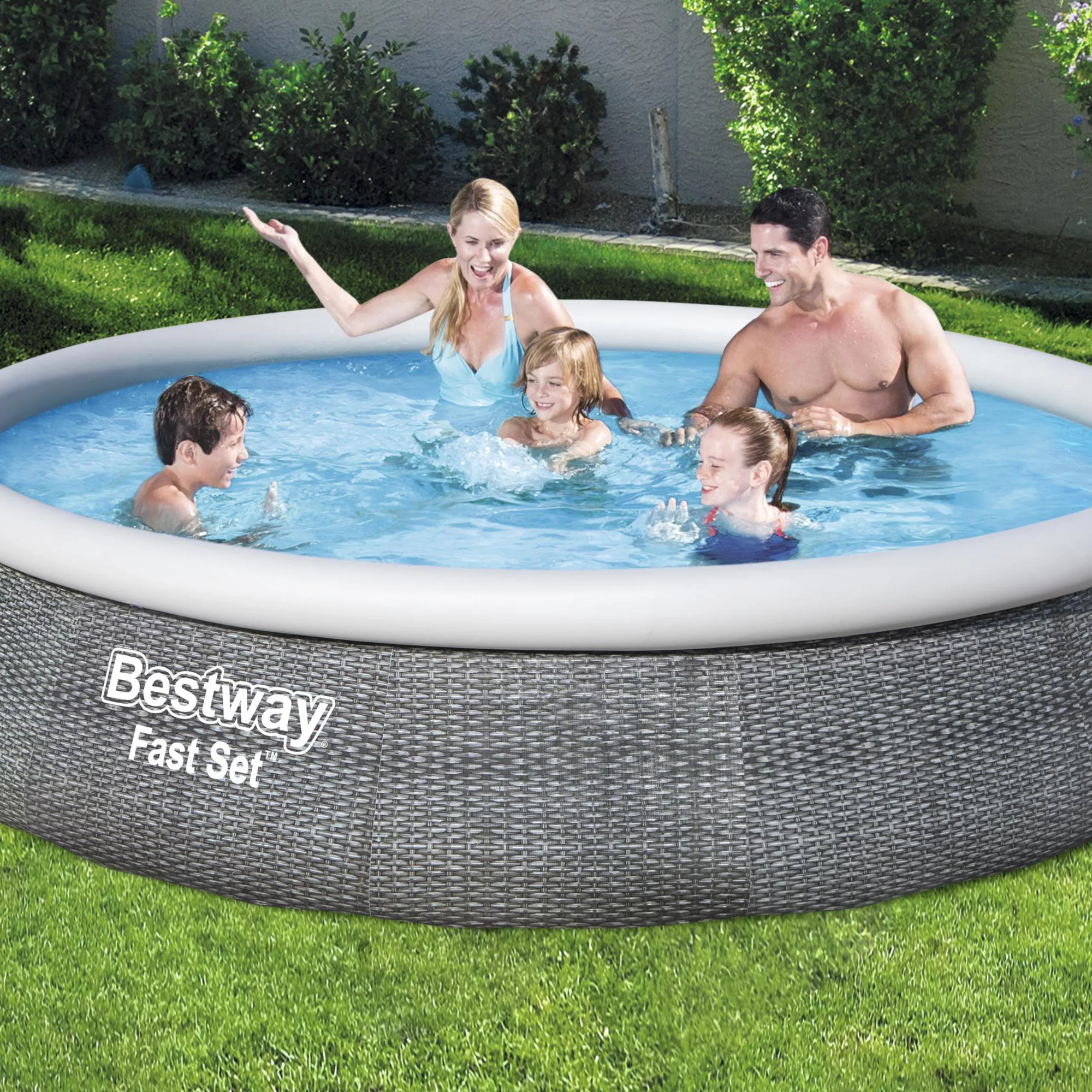 Bestway Fast Set Polyvinyl Chloride (PVC) Family Fun Pool (W) 3.96m X (L) 3.96m 3 Bestway Fast Set Polyvinyl Chloride (PVC) Family Fun Pool (W) 3.96m X (L) 3.96m - Image 3