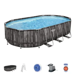Bestway Power Steel® Wood Effect Polyvinyl Chloride (PVC) & Steel Pool (W) 3.66m X (L) 6.1m -Outdoor Living Sales Store bestway power steel wood effect polyvinyl chloride pvc steel pool w 3 66m x l 6 1m6942138983586 22c