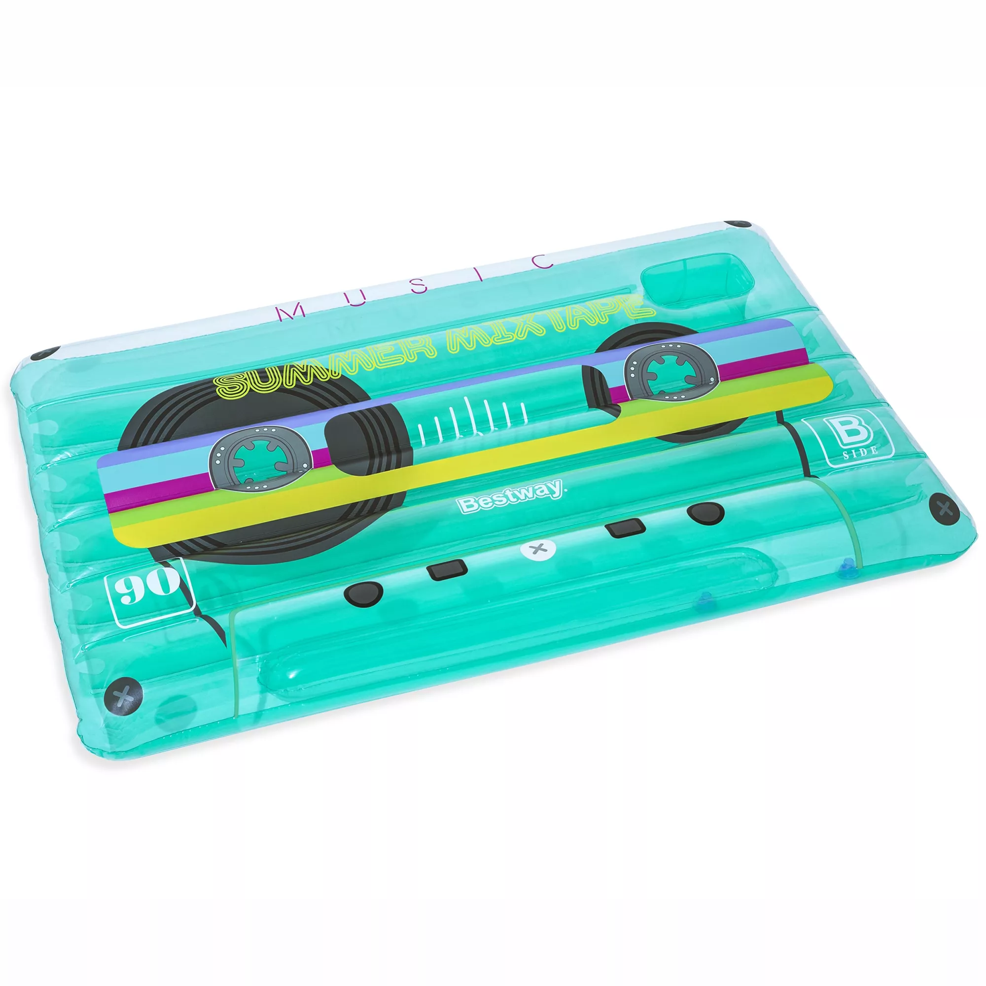 Bestway Retro Beats Multicolour Rectangular Mix Tape Inflatable Lilo 1 Bestway Retro Beats Multicolour Rectangular Mix Tape Inflatable Lilo