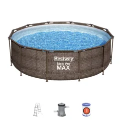 Bestway Steel Pro Rattan Print Metal & Plastic Pool 9 Bestway Steel Pro Rattan Print Metal & Plastic Pool -Outdoor Living Sales Store bestway steel pro rattan print metal plastic pool6942138986228 36c bq