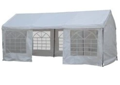 Blooma Betty White Rectangular Gazebo, (W)5.96m (D)2.97m - Assembly Required