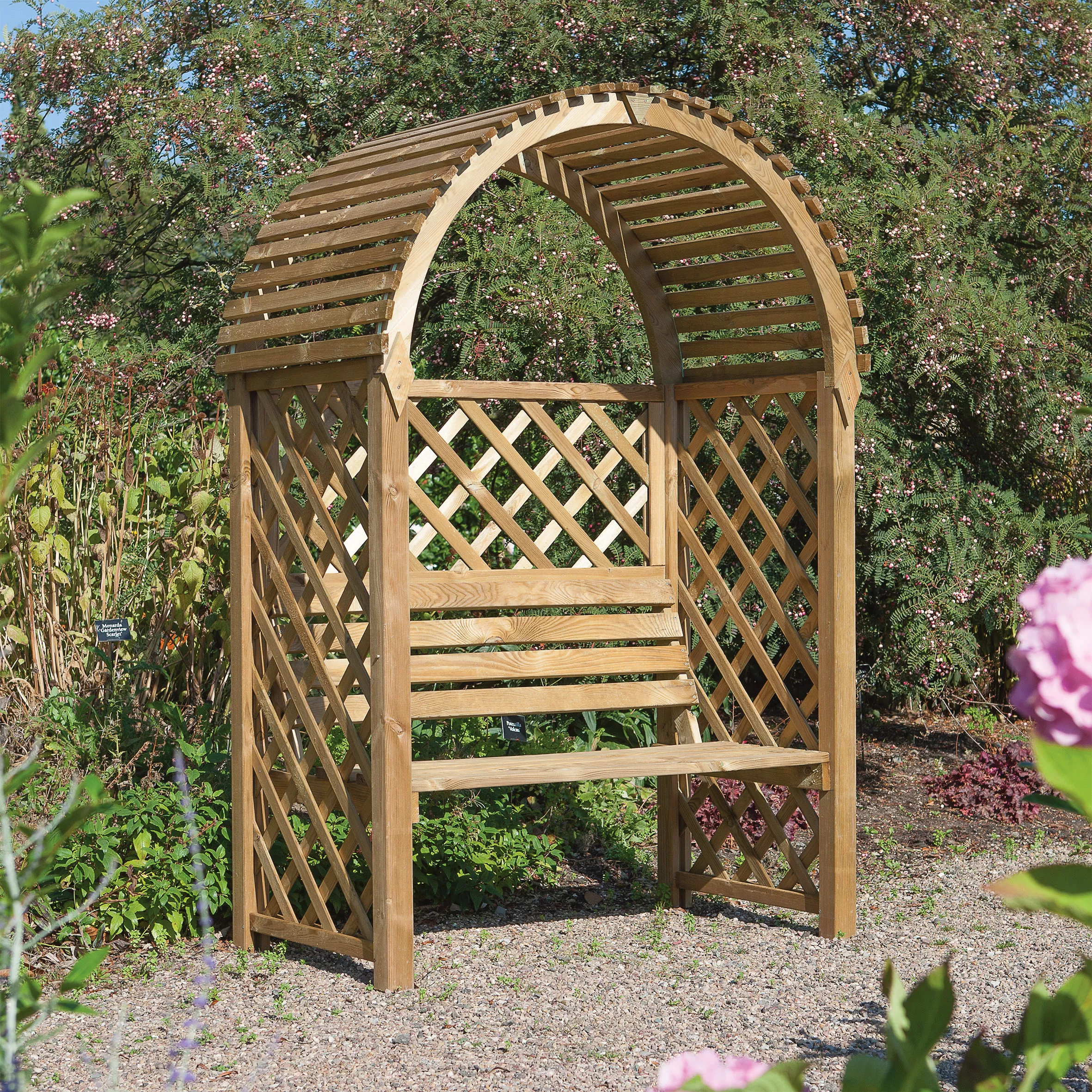 Blooma Chiltern Round Top Arbour, (H)1990mm (W)1340mm (D)800mm - Assembly Required 1 Blooma Chiltern Round Top Arbour, (H)1990mm (W)1340mm (D)800mm - Assembly Required