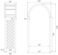 Blooma Chiltern Round Top Softwood Arch 11 Blooma Chiltern Round Top Softwood Arch -Outdoor Living Sales Store blooma chiltern round top softwood arch5397007055627 01t BQ