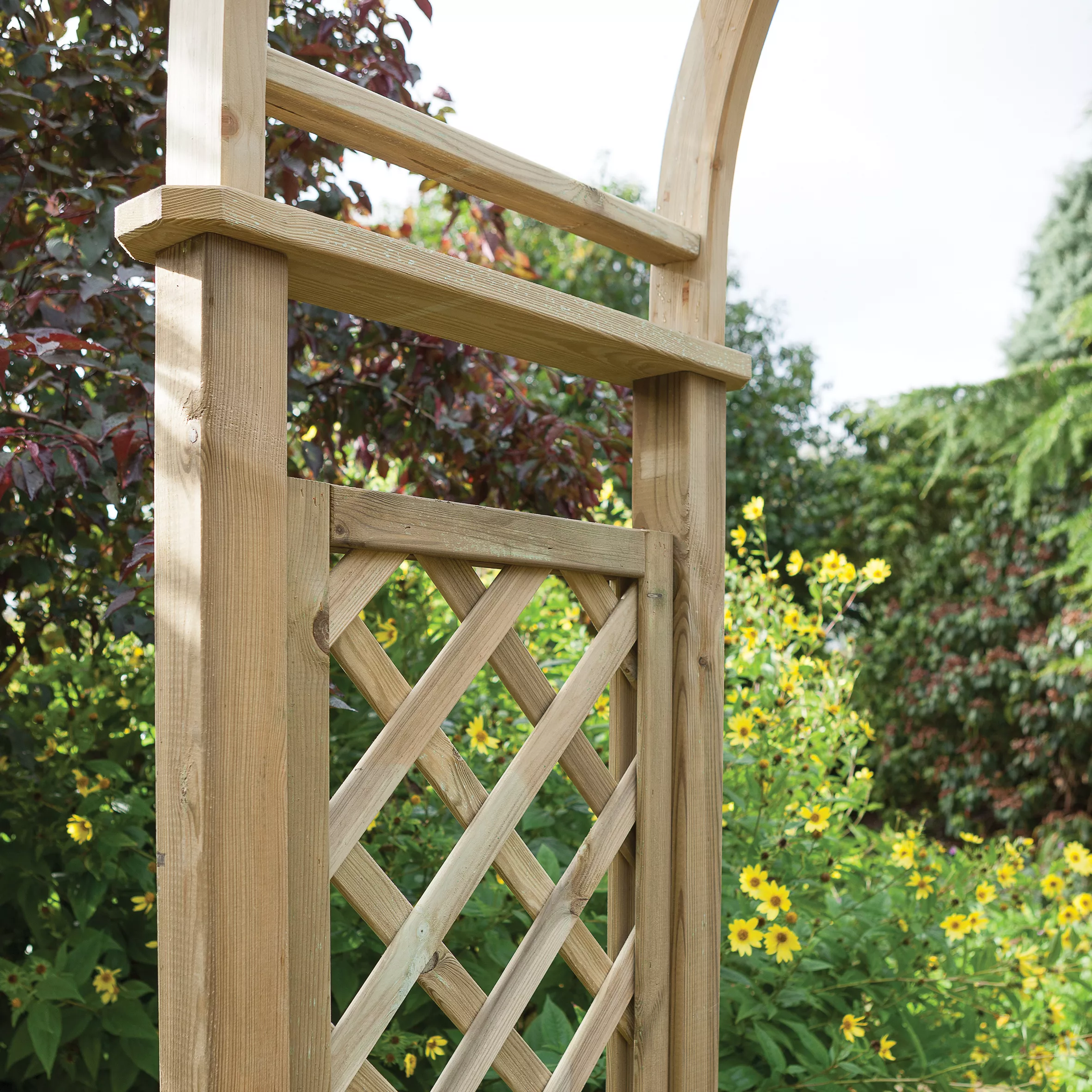 Blooma Chiltern Round Top Softwood Arch 5 Blooma Chiltern Round Top Softwood Arch - Image 5