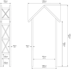Blooma Cottage Apex Top Softwood Arch 5 Blooma Cottage Apex Top Softwood Arch -Outdoor Living Sales Store blooma cottage apex top softwood arch5397007055528 01t bq