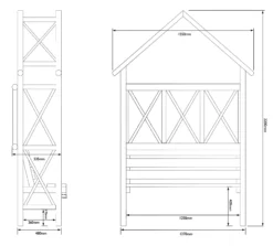 Blooma Cottage Arbour, (H)2200mm (W)560mm (D)560mm - Assembly Service Included -Outdoor Living Sales Store blooma cottage arbour h 2200mm w 560mm d 560mm assembly service included5397007111606 01t bq