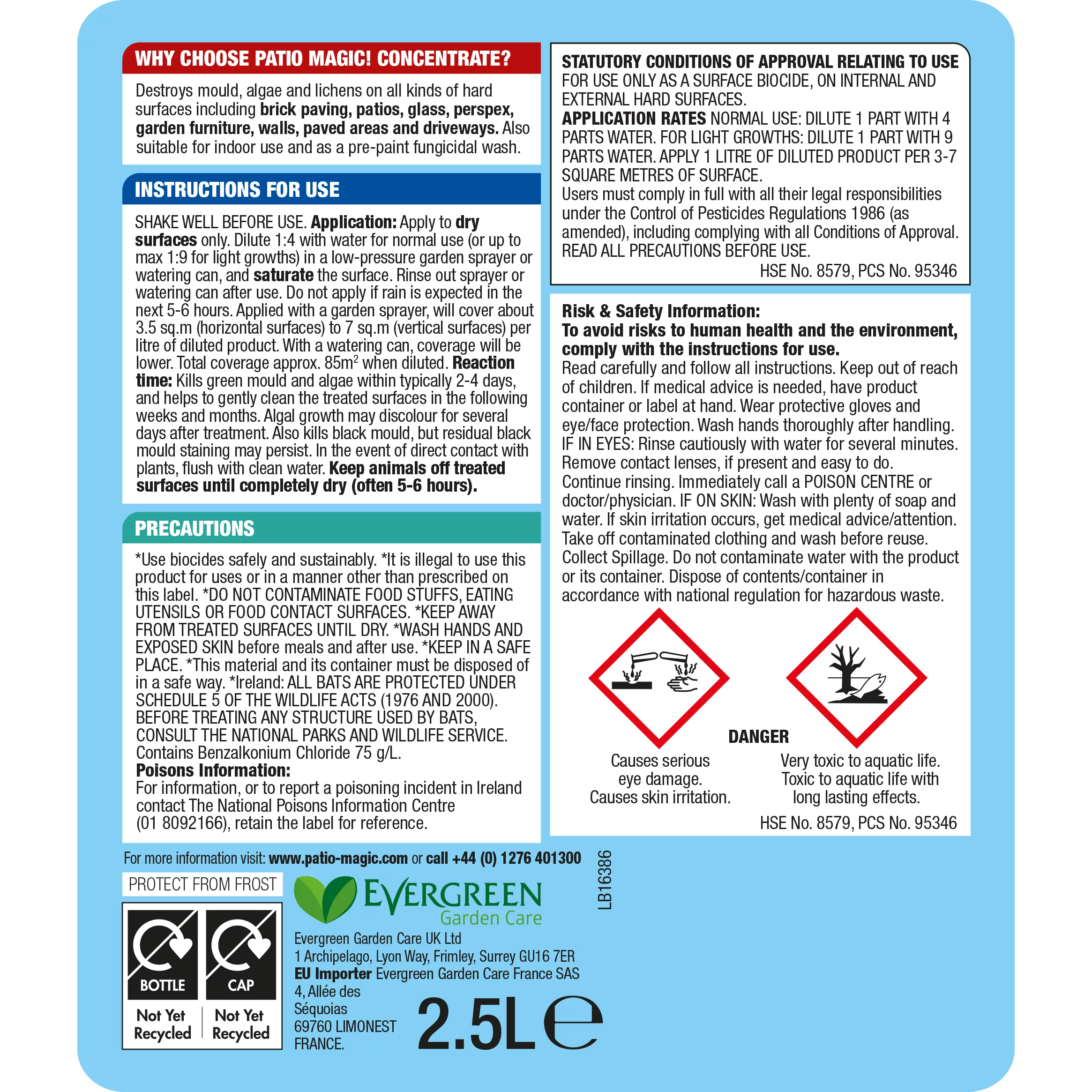 Evergreen Patio Magic Patio & Driveway Cleaner 2.5L 2 Evergreen Patio Magic Patio & Driveway Cleaner 2.5L - Image 2