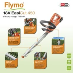 Flymo EasiCut 450 18V 450mm Cordless Hedge Trimmer -Outdoor Living Sales Store flymo easicut 450 18v 450mm cordless hedge trimmer7392930760868 01t bq