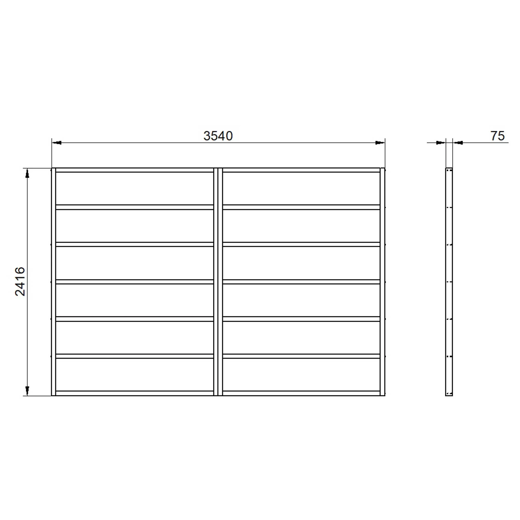 Forest 12x8 Timber Shed Base (L) 242cm X (W) 354cm - Assembly Service Included 3 Forest 12x8 Timber Shed Base (L) 242cm X (W) 354cm - Assembly Service Included - Image 3