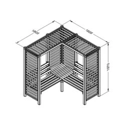 Forest Firenze Corner Arbour, (H)1970mm (W)1800mm (D)1800mm - Assembly Required 27 Forest Firenze Corner Arbour, (H)1970mm (W)1800mm (D)1800mm - Assembly Required -Outdoor Living Sales Store forest firenze corner arbour h 1970mm w 1800mm d 1800mm assembly required5013053185049 01t bq