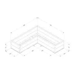 Forest Garden 1.3m X 1.3m Mixed Softwood Rectangular Raised Bed Kit 1.72m² -Outdoor Living Sales Store forest garden 1 3m x 1 3m mixed softwood rectangular raised bed kit 1 72m 5013053193457 01t