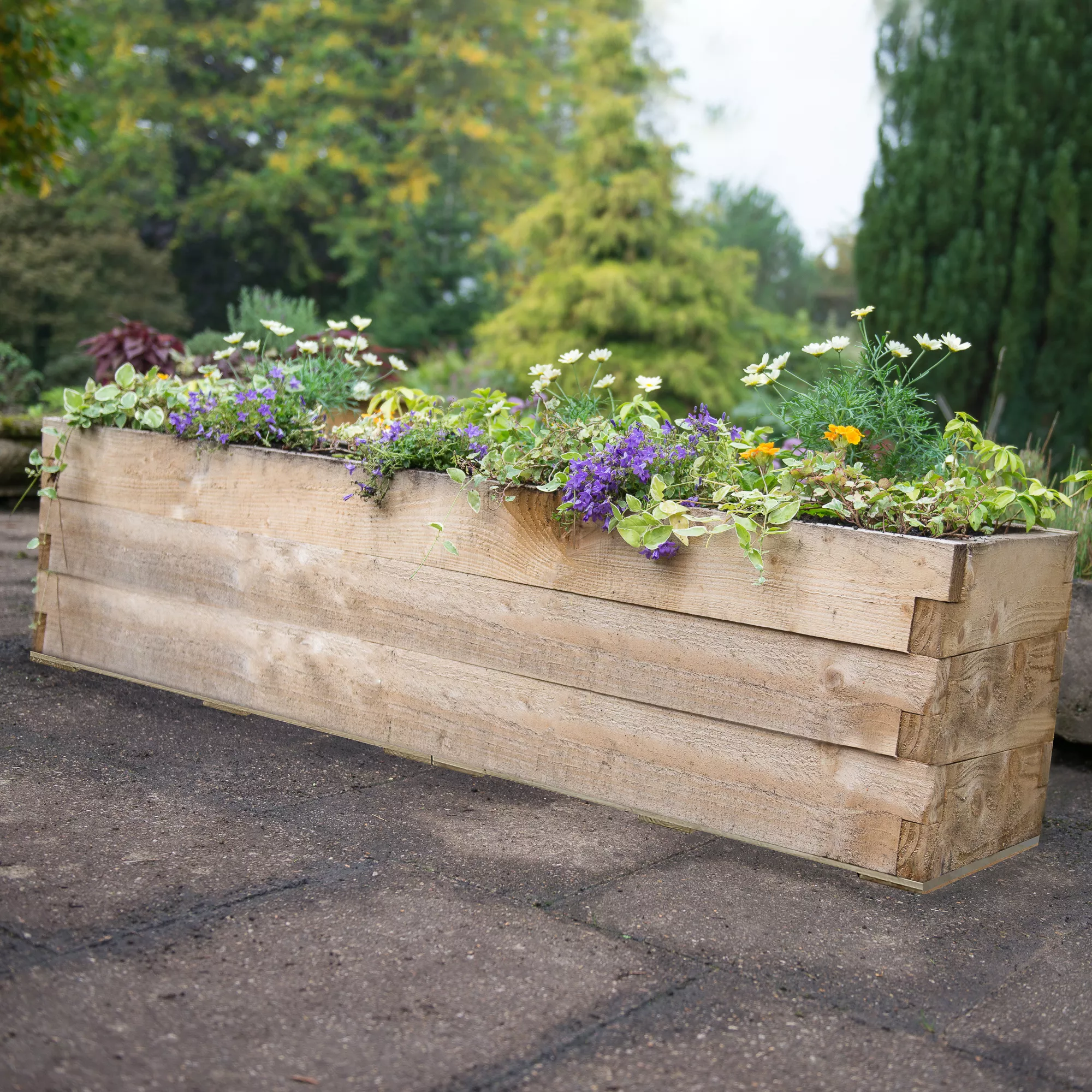 Forest Garden 1.8m X 0.45m Mixed Softwood Rectangular Raised Bed Kit 0.81m² 5 Forest Garden 1.8m X 0.45m Mixed Softwood Rectangular Raised Bed Kit 0.81m² - Image 5
