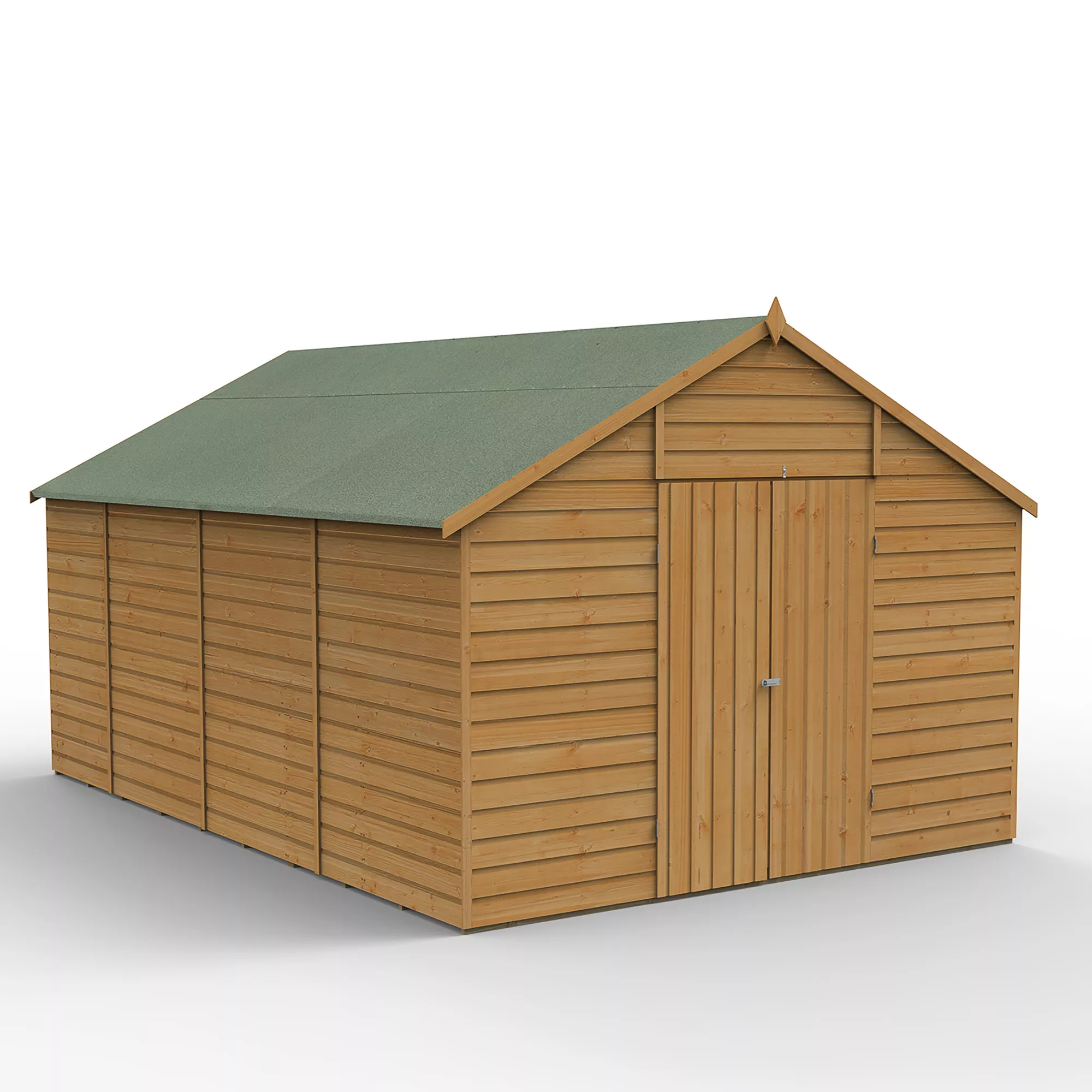 Forest Garden 10x15 Apex Dip Treated Shiplap Wooden Shed With Floor (Base Included) - Assembly Service Included 2 Forest Garden 10x15 Apex Dip Treated Shiplap Wooden Shed With Floor (Base Included) - Assembly Service Included - Image 2