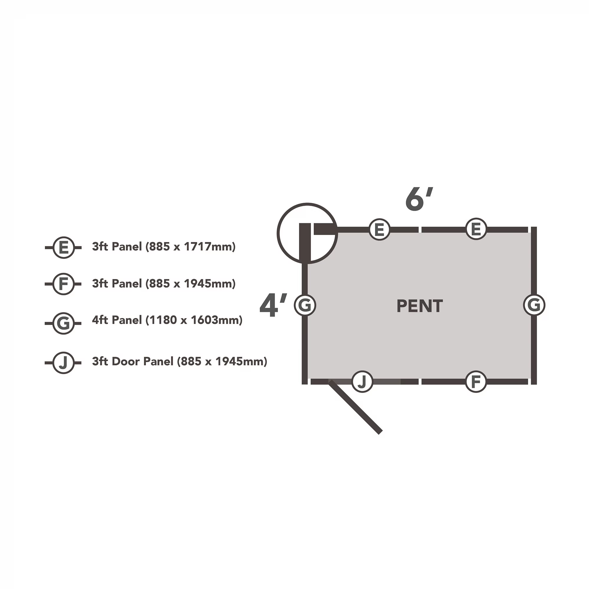 Forest Garden 6x4 Pent Dip Treated Shiplap Wooden Shed With Floor 3 Forest Garden 6x4 Pent Dip Treated Shiplap Wooden Shed With Floor - Image 3