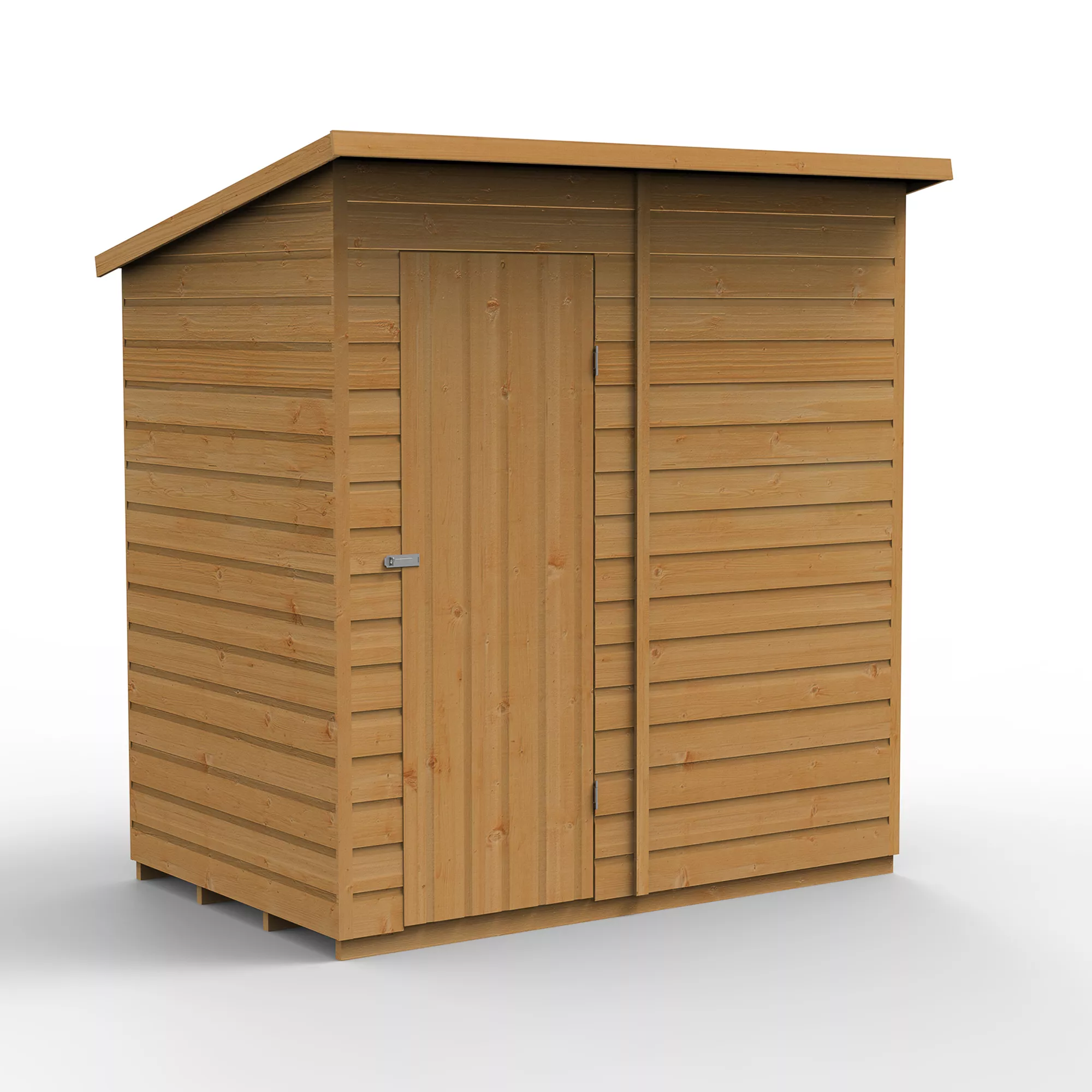 Forest Garden 6x4 Pent Dip Treated Shiplap Wooden Shed With Floor 2 Forest Garden 6x4 Pent Dip Treated Shiplap Wooden Shed With Floor - Image 2