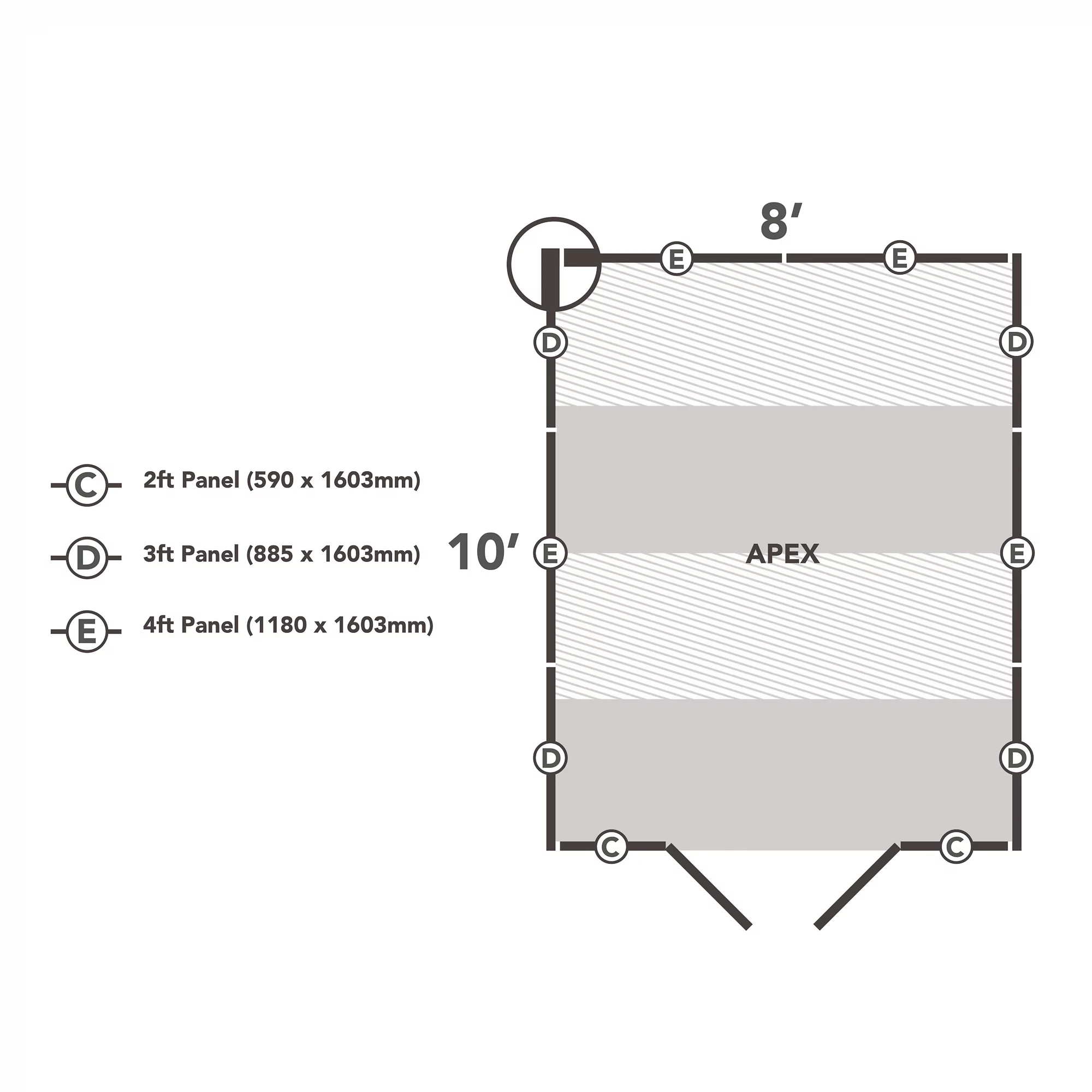 Forest Garden 8x10 Apex Dip Treated Shiplap Wooden Shed With Floor 3 Forest Garden 8x10 Apex Dip Treated Shiplap Wooden Shed With Floor - Image 3