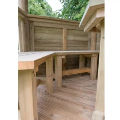 Forest Garden Furnished Cedar Roof Hexagonal Gazebo, (W)4900mm (D)4240mm (Green Cushion Included) -Outdoor Living Sales Store forest garden furnished cedar roof hexagonal gazebo w 4900mm d 4240mm green cushion included 5013053172612 03i