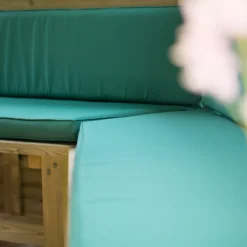 Forest Garden Furnished Cedar Roof Hexagonal Gazebo, (W)4900mm (D)4240mm (Green Cushion Included) -Outdoor Living Sales Store forest garden furnished cedar roof hexagonal gazebo w 4900mm d 4240mm green cushion included 5013053172612 05i