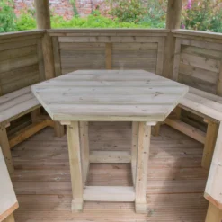 Forest Garden Furnished Hexagonal Gazebo, (W)3.3m (D)2.84m 15 Forest Garden Furnished Hexagonal Gazebo, (W)3.3m (D)2.84m -Outdoor Living Sales Store forest garden furnished hexagonal gazebo w 3 3m d 2 84m5013053172377 05i