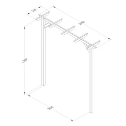 Forest Garden Hanbury Flat Top European Softwood Arch (H) 213.5cm X (W) 209cm 9 Forest Garden Hanbury Flat Top European Softwood Arch (H) 213.5cm X (W) 209cm -Outdoor Living Sales Store forest garden hanbury flat top european softwood arch h 213 5cm x w 209cm5013053190128 01t