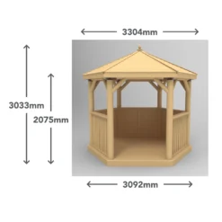 Forest Garden Hexagonal Gazebo, (W)3.3m (D)2.84m 17 Forest Garden Hexagonal Gazebo, (W)3.3m (D)2.84m -Outdoor Living Sales Store forest garden hexagonal gazebo w 3 3m d 2 84m5013053163351 01t