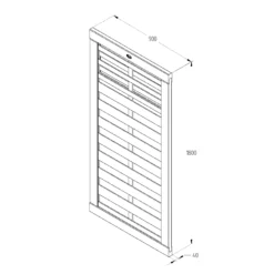 Forest Garden Kyoto Wood Slatted Gate, (H)1.8m (W)0.9m -Outdoor Living Sales Store forest garden kyoto wood slatted gate h 1 8m w 0 9m5013053145944 04t bq
