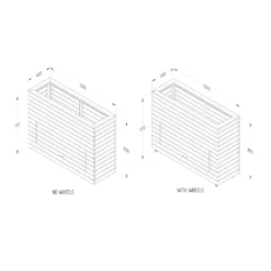 Forest Garden Linear Natural Timber Rectangular Planter (H) 97.2cm X (W) 120cm -Outdoor Living Sales Store forest garden linear natural timber rectangular planter h 97 2cm x w 120cm5013053190425 01t