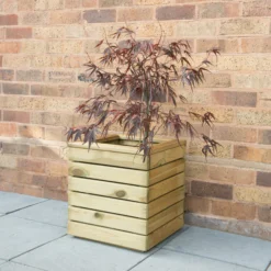 Forest Garden Linear Wooden Rectangular Planter -Outdoor Living Sales Store forest garden linear wooden rectangular planter5013053160299 01i bq