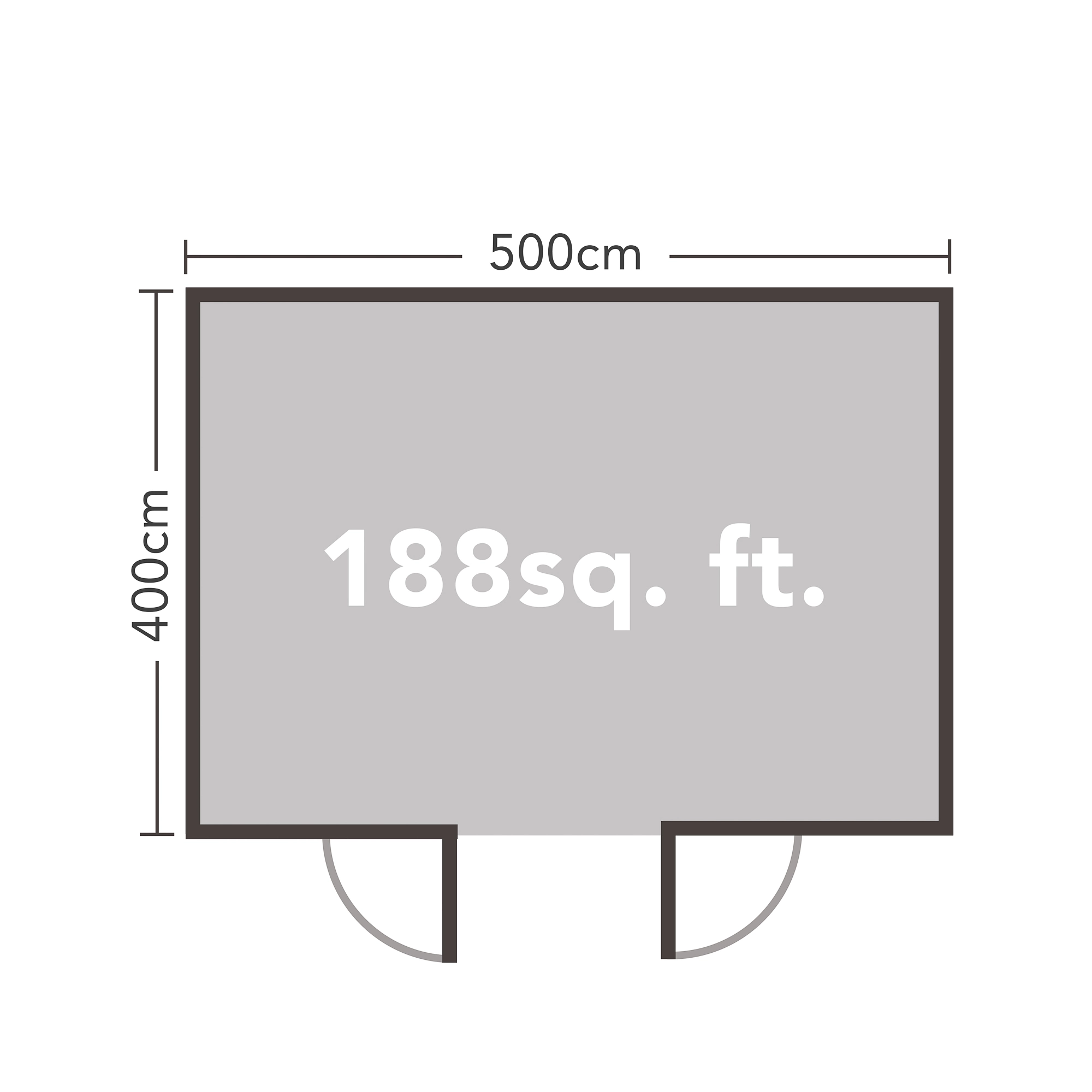 Forest Garden Mendip 5x4 Toughened Glass Pent Loglap Solid Wood Cabin With Double Door 7 Forest Garden Mendip 5x4 Toughened Glass Pent Loglap Solid Wood Cabin With Double Door - Image 7