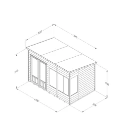 Forest Garden Oakley 10x6 Pent Overlap Solid Wood Summer House With Double Door - Assembly Service Included 9 Forest Garden Oakley 10x6 Pent Overlap Solid Wood Summer House With Double Door - Assembly Service Included -Outdoor Living Sales Store forest garden oakley 10x6 pent overlap solid wood summer house with double door assembly service included5013053188682 01t bq