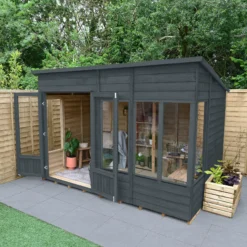 Forest Garden Oakley 10x6 Pent Overlap Solid Wood Summer House With Double Door - Assembly Service Included 7 Forest Garden Oakley 10x6 Pent Overlap Solid Wood Summer House With Double Door - Assembly Service Included -Outdoor Living Sales Store forest garden oakley 10x6 pent overlap solid wood summer house with double door assembly service included5013053188682 02i bq
