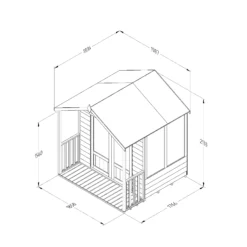 Forest Garden Oakley 6x6 Apex Overlap Solid Wood Summer House With Double Door -Outdoor Living Sales Store forest garden oakley 6x6 apex overlap solid wood summer house with double door5013053188484 01t bq