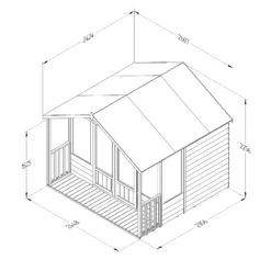 Forest Garden Oakley 8x8 Apex Overlap Solid Wood Summer House With Double Door (Base Included) 5 Forest Garden Oakley 8x8 Apex Overlap Solid Wood Summer House With Double Door (Base Included) -Outdoor Living Sales Store forest garden oakley 8x8 apex overlap solid wood summer house with double door base included 5013053188767 01t bq
