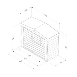Forest Garden Overlap Timber 6x5 Ft Apex Log Store -Outdoor Living Sales Store forest garden overlap timber 6x5 ft apex log store5013053189962 01t