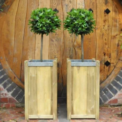 Forest Garden Slender Wooden Rectangular Planter, Pack Of 2 -Outdoor Living Sales Store forest garden slender wooden rectangular planter pack of 25013053153888 06i bq