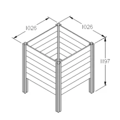 Forest Garden Slot Down Composter 650L -Outdoor Living Sales Store forest garden slot down composter 650l5013053132241 01t