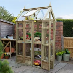 Forest Garden Victorian Walk Around 4x3 Greenhouse With Auto Vent -Outdoor Living Sales Store forest garden victorian walk around 4x3 greenhouse with auto vent5013053176368 01i