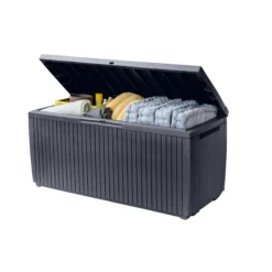 Keter Springwood Plastic Garden Storage Box 15 Keter Springwood Plastic Garden Storage Box -Outdoor Living Sales Store keter springwood plastic garden storage box7290106930292 04c bq