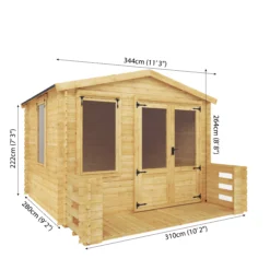 Mercia 11x12 Apex Tongue & Groove Cabin With Double Door -Outdoor Living Sales Store mercia 11x12 apex tongue groove cabin with double door5029442078687 01t bq
