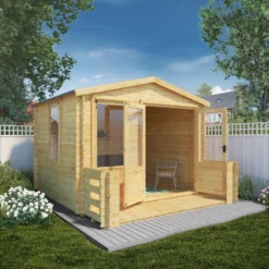 Mercia 11x12 Apex Tongue & Groove Cabin With Double Door -Outdoor Living Sales Store mercia 11x12 apex tongue groove cabin with double door5029442078687 02i bq
