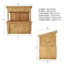 Mercia 6x4 Ft Pent Tongue & Groove Wooden Garden Bar With Single Door 16 Mercia 6x4 Ft Pent Tongue & Groove Wooden Garden Bar With Single Door -Outdoor Living Sales Store mercia 6x4 ft pent tongue groove wooden garden bar with single door5029442007250 01t