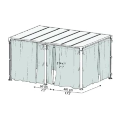 Palram 4/5K Grey Polyester (PES) Gazebo Curtain, Pack Of 4 (L)2170mm (W)4650mm 11 Palram 4/5K Grey Polyester (PES) Gazebo Curtain, Pack Of 4 (L)2170mm (W)4650mm -Outdoor Living Sales Store palram 4 5k grey polyester pes gazebo curtain pack of 4 l 2170mm w 4650mm7290108137255 02t