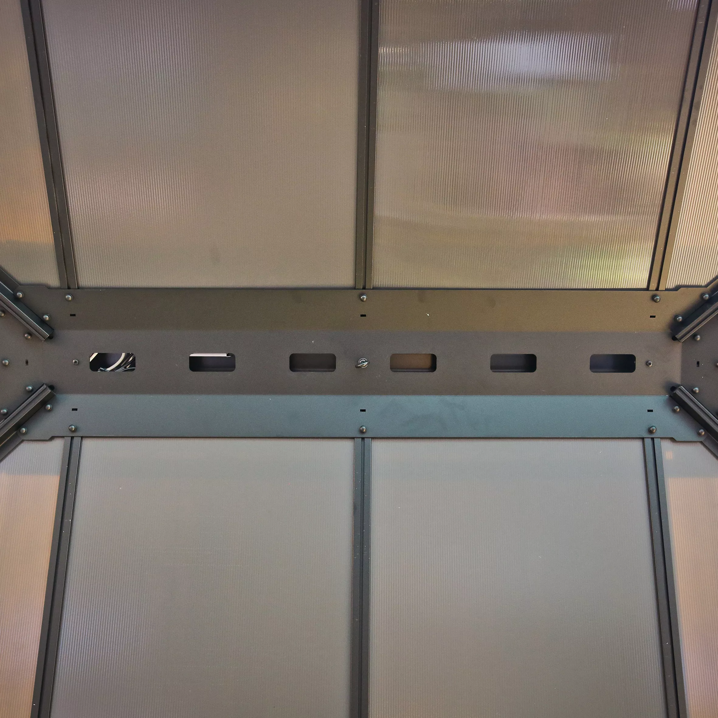 Palram - Canopia Dallas Grey Rectangular Gazebo, (W)6.12m (D)3.64m - Assembly Required 6 Palram - Canopia Dallas Grey Rectangular Gazebo, (W)6.12m (D)3.64m - Assembly Required - Image 6