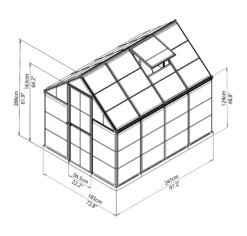 Palram - Canopia Harmony Green 6x8 Greenhouse 11 Palram - Canopia Harmony Green 6x8 Greenhouse -Outdoor Living Sales Store palram canopia harmony green 6x8 greenhouse7290103110604 01t bq
