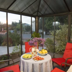 Palram - Canopia Ledro Grey Rectangular Gazebo, (W)3.6m (D)3.6m - Assembly Required 20 Palram - Canopia Ledro Grey Rectangular Gazebo, (W)3.6m (D)3.6m - Assembly Required -Outdoor Living Sales Store palram canopia ledro grey rectangular gazebo w 3 6m d 3 6m assembly required7290108136531 03i bq